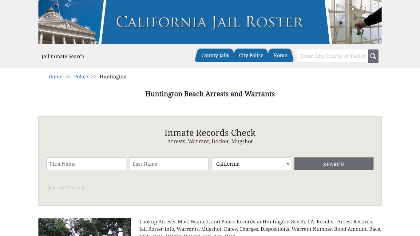 Huntington Beach Arrests and Warrants | Jail Roster Search
